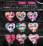 Heart-shaped icons